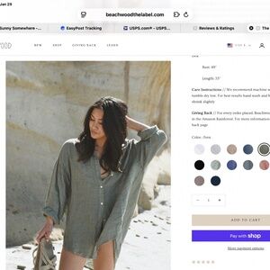 BEACHWOOD BABY THE LABEL/THE PALMA SHIRT FERN MADE IN ITALY